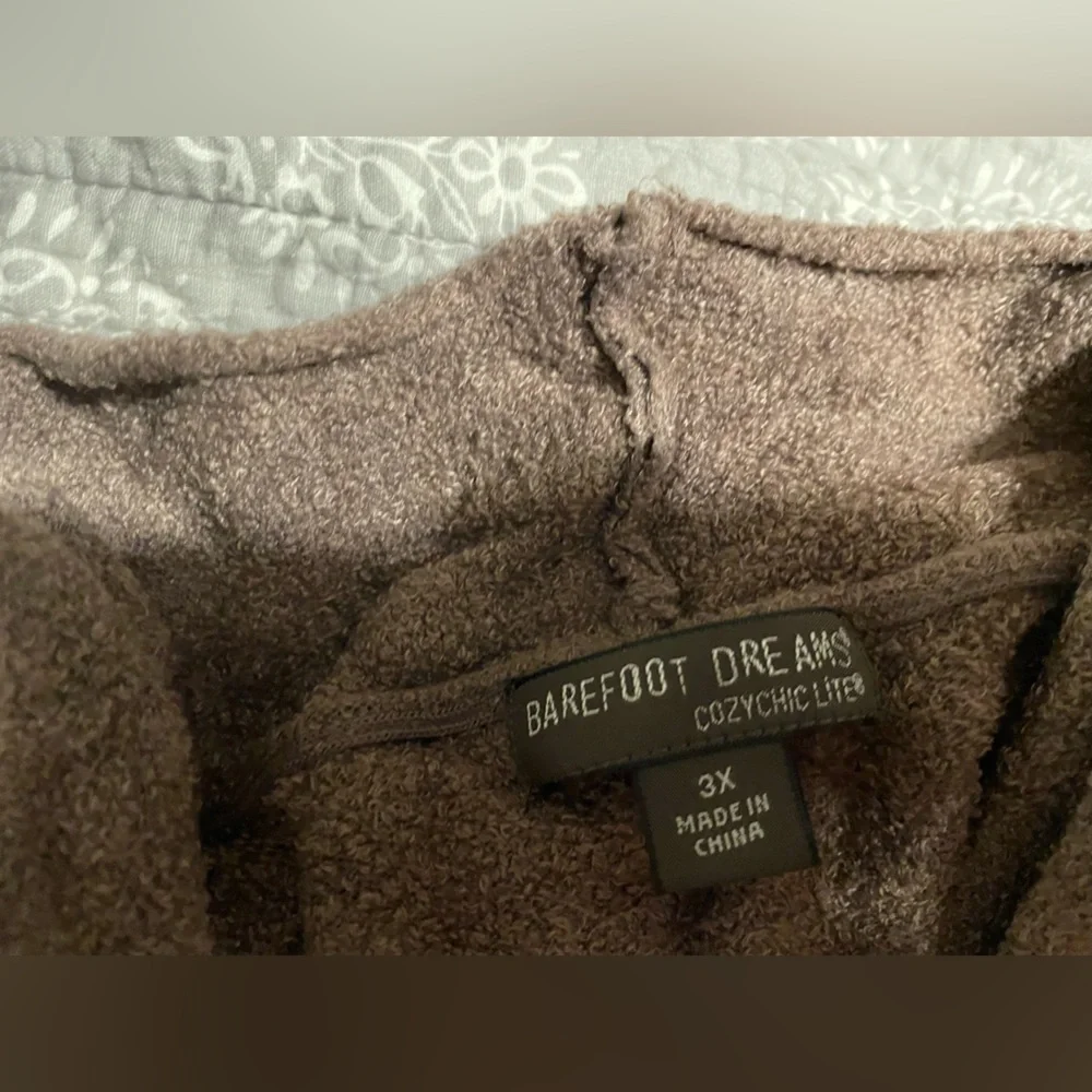 Barefoot Dreams Tan Open Front Cardigan 3X - Picture 3 of 3